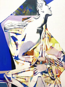 Framed with blue